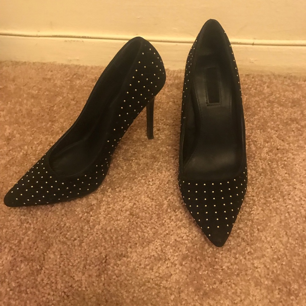 Gold studded heels. Too cute.